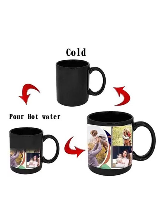 Decalac Ceramic Magic Mug With Inner Heart Handle Black/White  - Image 3