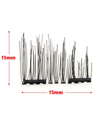 8 Piece Magnetic Lashes with Tweezers Set Black/Pink - view 3