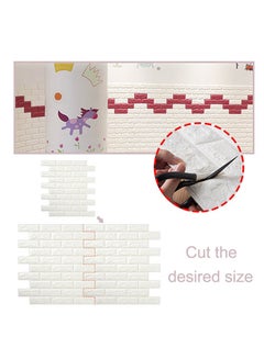 Generic 1-Piece 3D Foam Bricks Wallpaper Set White 77x70cm  - Image 5