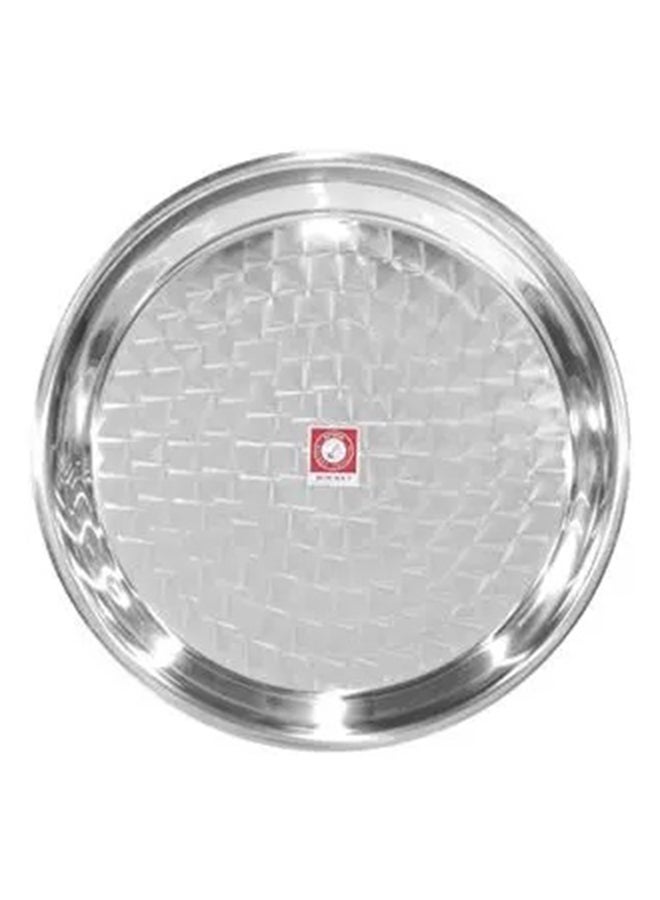 Round Dinner Plate Silver 35cm  - Image 2