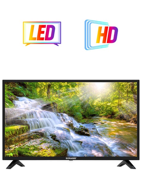 32-Inch High Definition Led Tv With Smart And Wifi Function - Remote Control Wide Viewing Angle With Dynamic Sound Hdmi / Usb Ports / Vga Jack / Pc Audio Input Led Smart Tv SLED-3208SHD Black