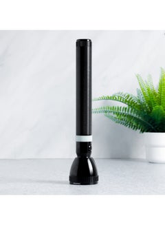 Rechargeable LED Flashlight 357MM|  Aluminum Body Hyper Bright 7W T6 LED | Charge 1500 Times, 6 Hours Continuous Working with 3000mAh Rechargeable Battery| GFL3858 Black/White