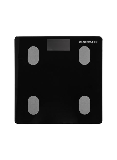 Olsenmark Smart Digital Personal Scale OMBS2256, with Smart Fitness App, Bluetooth Connected, LCD Display, 180 KG Capacity, Perfect for Home, Bathroom, Gym