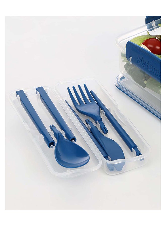 sistema 5-Piece To Go Cutlery Set Blue  - Image 3