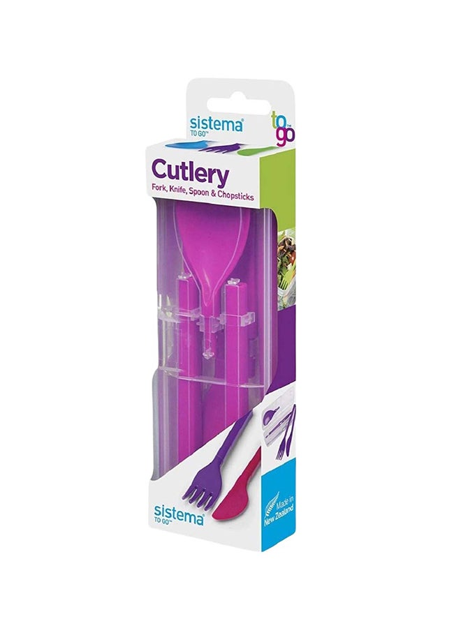 sistema 5-Piece Cutlery Set Pink - Image 1
