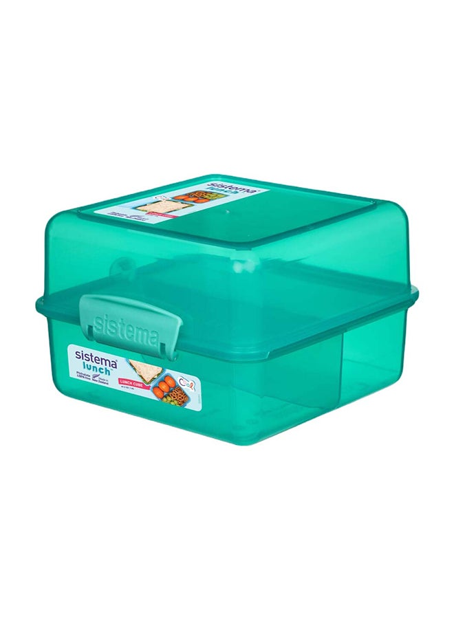 sistema Sistema Lunch Cube Food container Coloured 1.4L Green : Meal Storage - Microwave-safe - Dishwasher-safe - Leak-proof - BPA-free Green  - Image 1