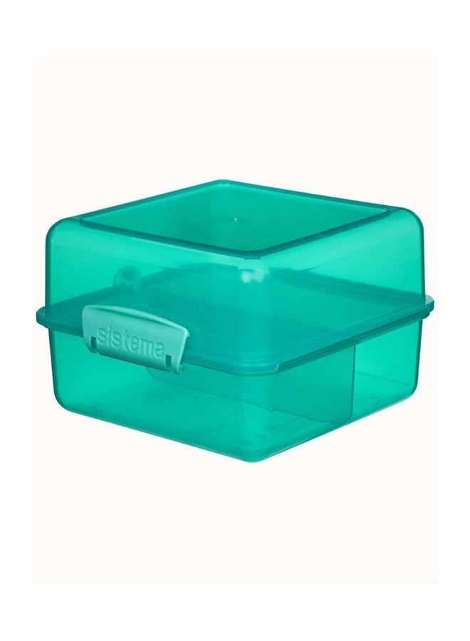 sistema Sistema Lunch Cube Food container Coloured 1.4L Green : Meal Storage - Microwave-safe - Dishwasher-safe - Leak-proof - BPA-free Green  - Image 4