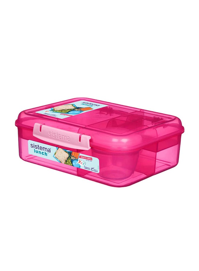 sistema - Sistema Bento Lunch Box 1.65L, Meal Container - Leak-proof - Portable - BPA-free Pink - Image 1