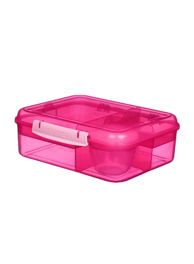 sistema - Sistema Bento Lunch Box 1.65L, Meal Container - Leak-proof - Portable - BPA-free Pink - Image 1