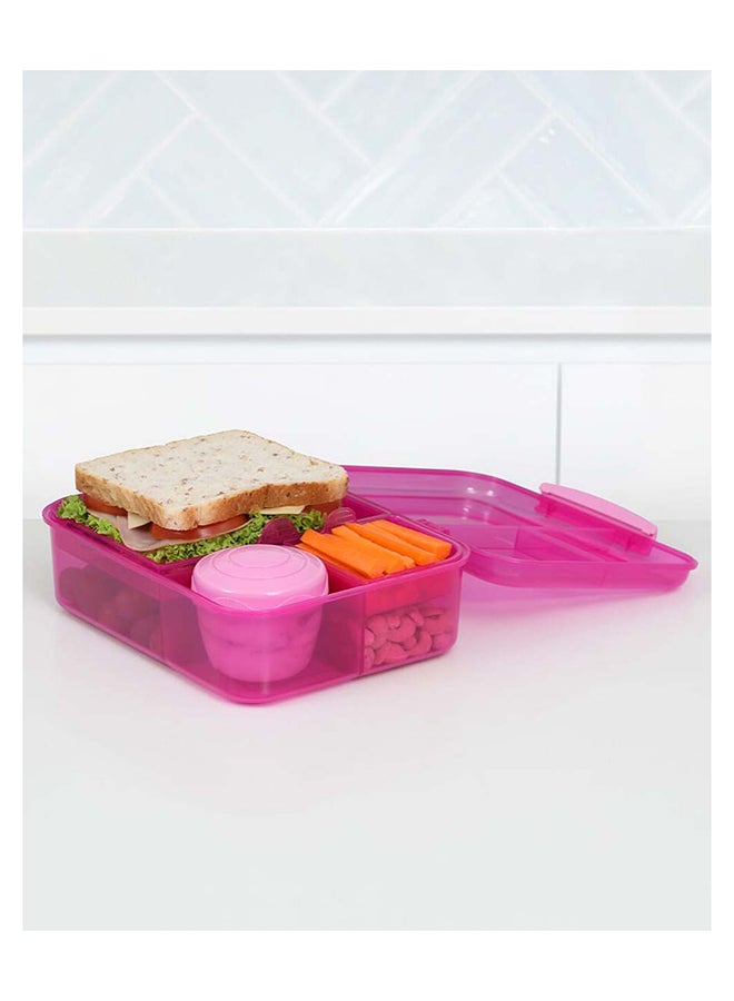 sistema - Sistema Bento Lunch Box 1.65L, Meal Container - Leak-proof - Portable - BPA-free Pink - Image 1