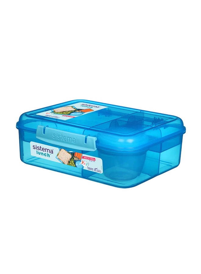 sistema - Sistema Bento Lunch Box 1.65L, Meal Container - Leak-proof - Portable - BPA-free Blue - Image 1