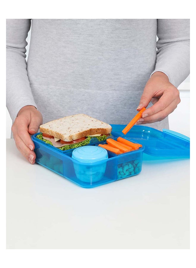 sistema - Sistema Bento Lunch Box 1.65L, Meal Container - Leak-proof - Portable - BPA-free Blue - Image 1