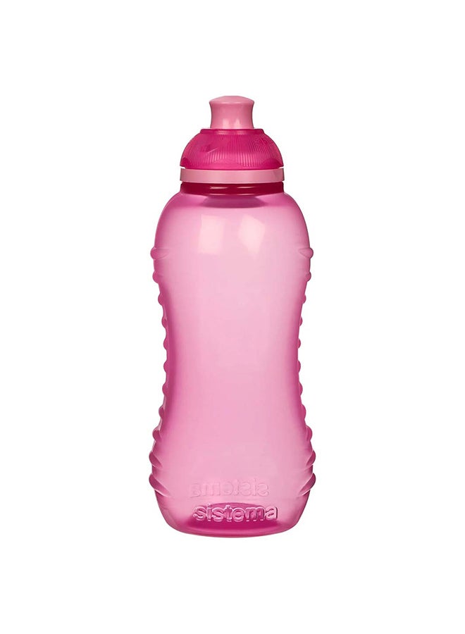 sistema - Sistema Twist 'N Sip 330ml Squeeze Water Bottle Pink -Leak-proof Pink - Image 1