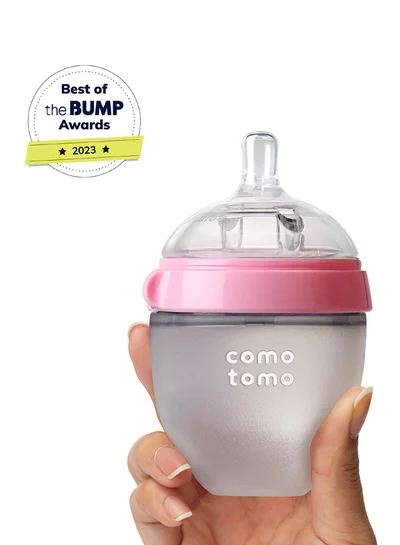 comotomo Natural Feel Baby Bottle 150ml - Pink