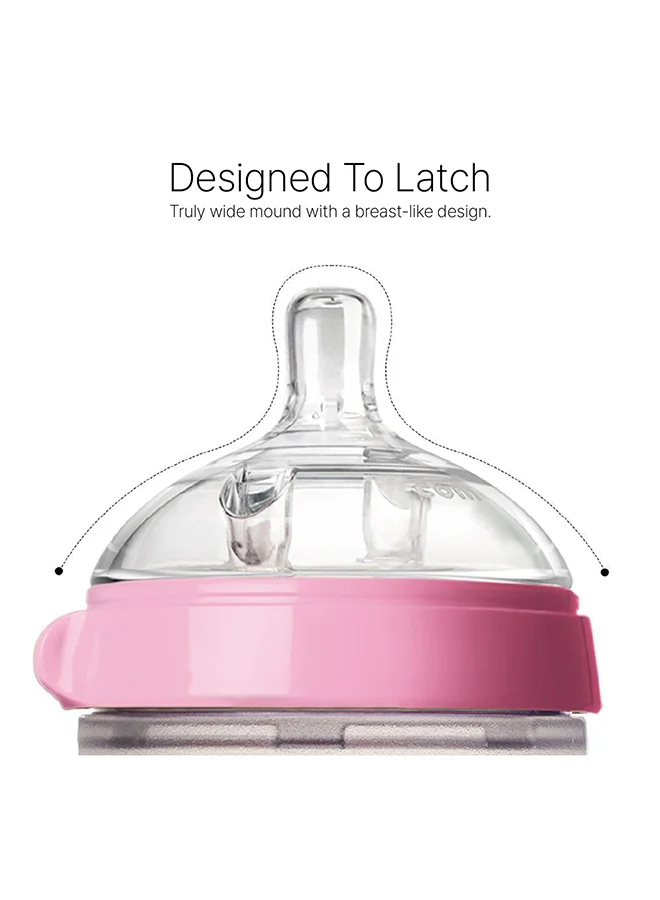 comotomo Nature Feel Baby Feeding Bottle 250ml, Pack Of 1 Pink