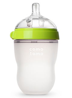 comotomo Natural Feel Silicone Baby Bottle, Pack Of 2 250ml Green  - Image 2