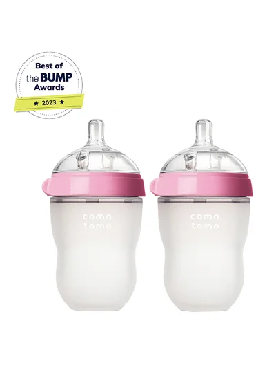 comotomo Nature Feel Baby Feeding Bottle 250ml Pack Of 2 Pink