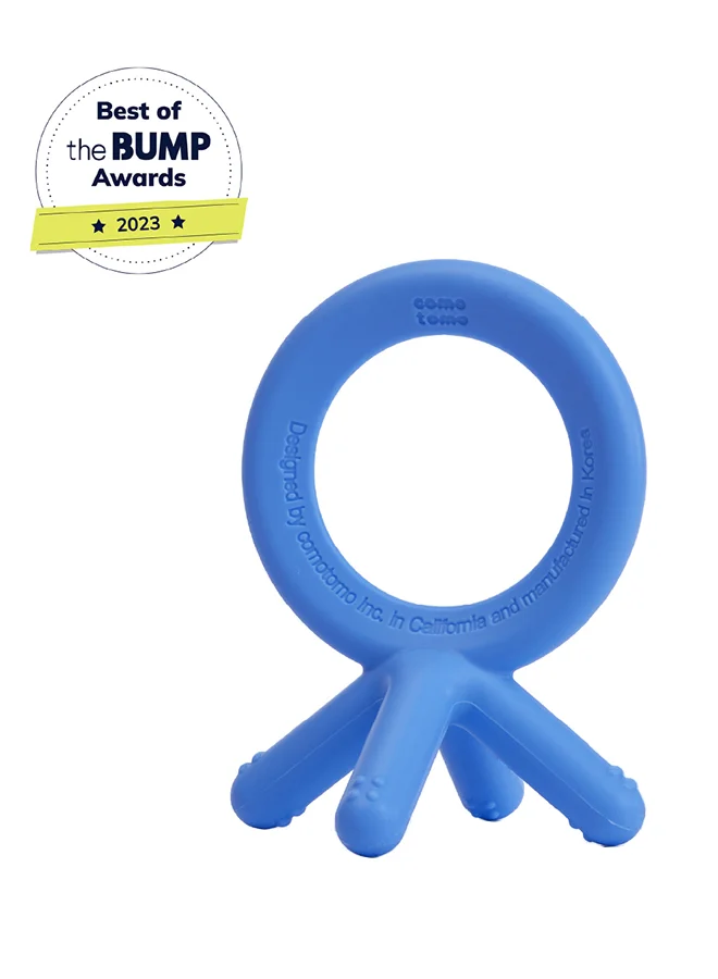 comotomo Silicone Baby Teether Blue