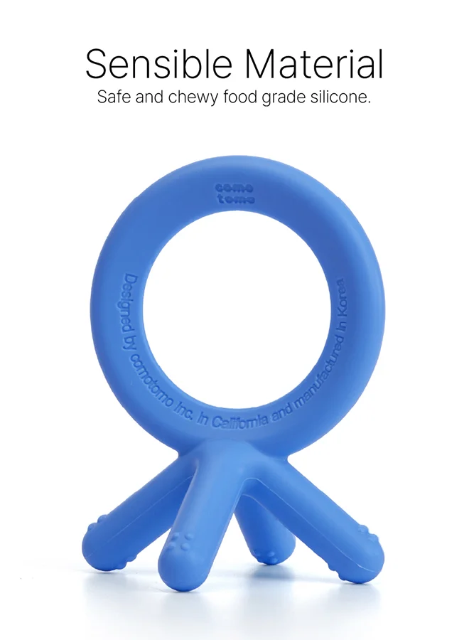 comotomo Silicone Baby Teether Blue