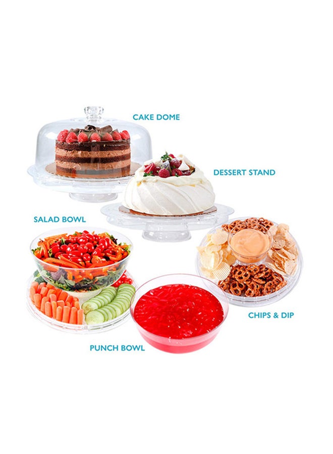 تراست حامل كعك دائري من الأكريلك شفاف 31x31x16سم - Image 5