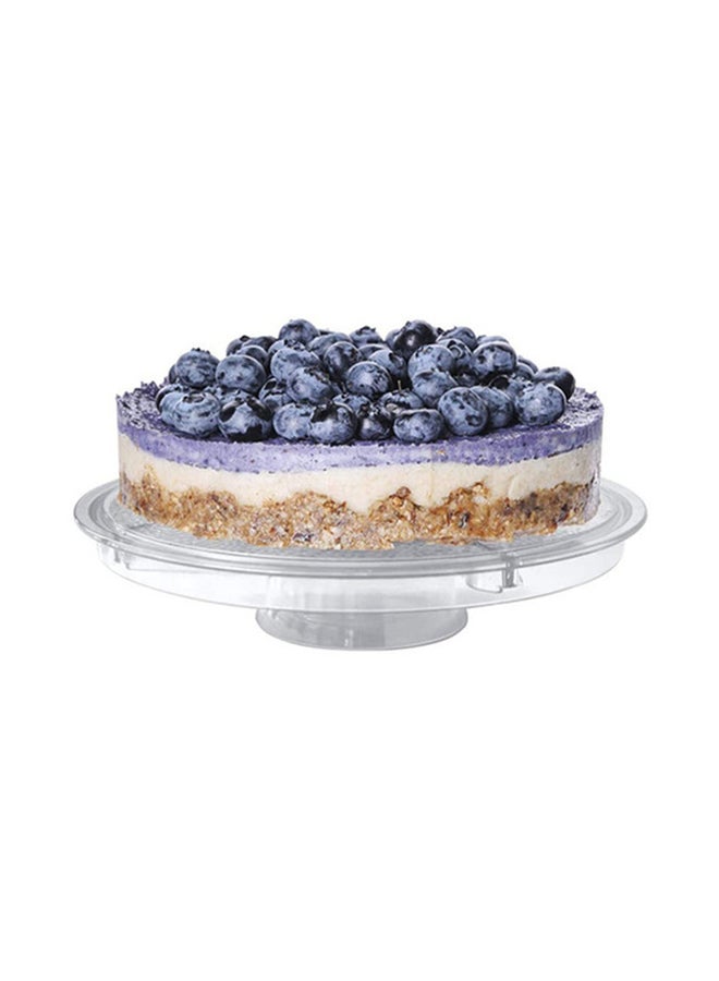تراست حامل كعك دائري من الأكريلك شفاف 31x31x16سم - Image 3