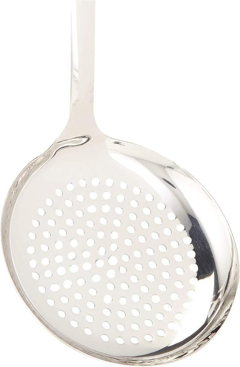 راج مقشدة بمقبض خشبي فضي/بني 38سم - Image 3