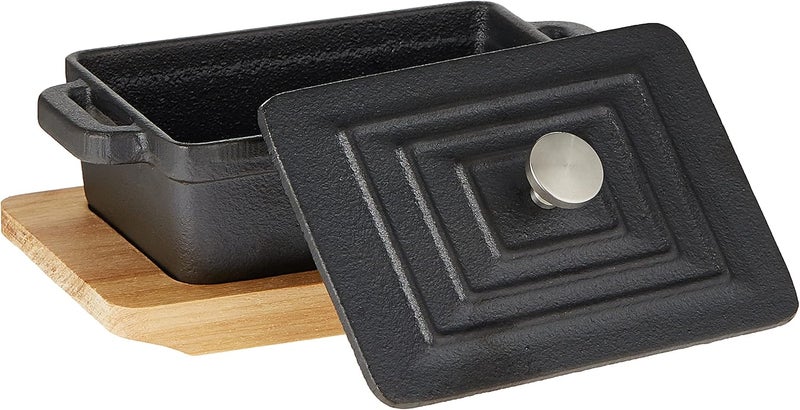 راج كسرولة مستطيلة مع صينية رمادي 12.5سم - Image 2