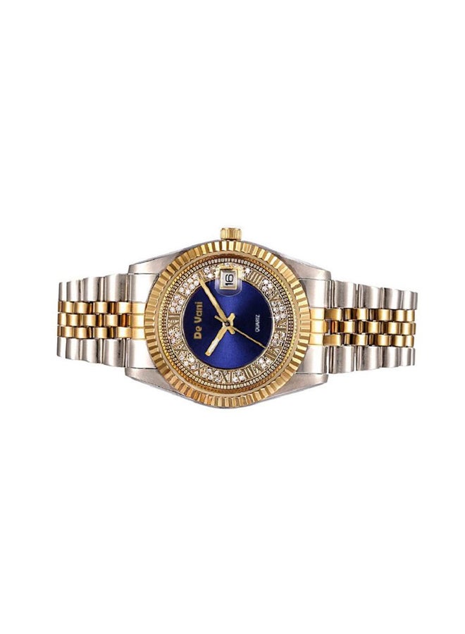 دي فاني ساعة يد كوارتز بعقارب مقاومة للماء وسوار من الستانلس ستيل طراز D3011 - Image 4