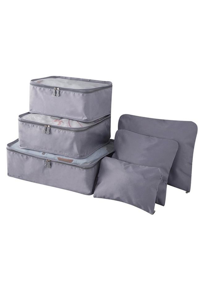 طقم حقائب منظمة للسفر من 6 قطع رمادي