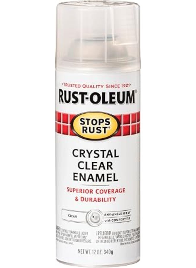 Rust-Oleum 7701830 Stops Rust Protective Enamel Spray Paint ,Gloss Crystal Clear,12 Oz. Spray (Pack Of 1) Gloss Crystal Clear 12OZ - Image 1