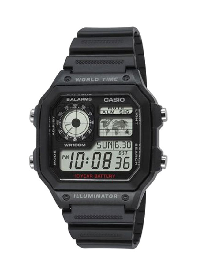 CASIO Men's Resin Digital Watch AE-1200WH-1AVDF - 42 mm - Black - Image 1
