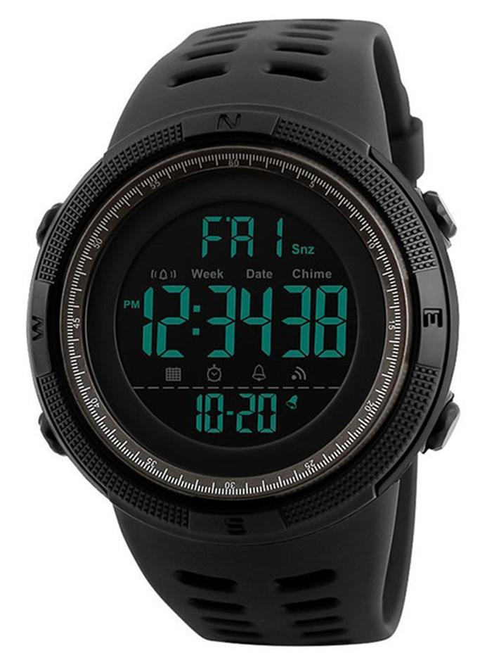 سكمي ساعة رقمية سيليكون WT-SK-1251-BR - 26 ملم - أسود - Image 1