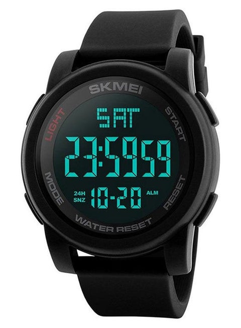 Men's Water Resistant Digital Watch 1257 - 50 mm - Black