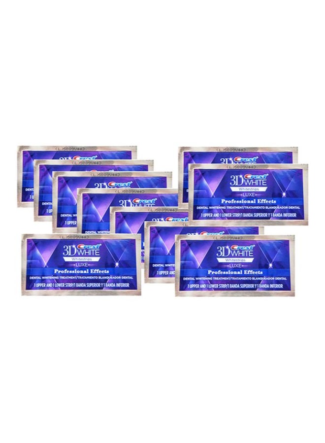 كرست شرائط تبييض أسنان 3D وايت بوفيشنال إفكتس بتغليف متطوّر مكونة من 10 قطع تحتوي كل منها على 20 شريط 50جرام