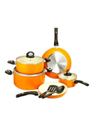 10-Piece Cookware Set Orange - pnsku/N17936209A/45/_/1739788951/acddbe22-ca2b-4e51-b43d-3fee60344936
