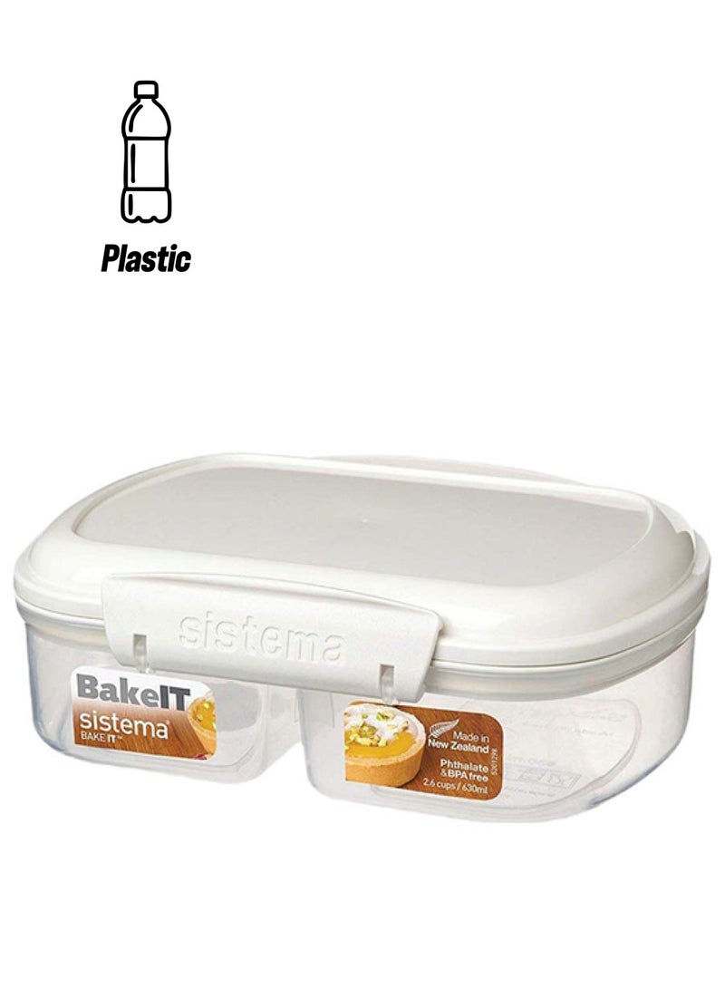 sistema - Food Storage Container With Split Compartments White - Image 1
