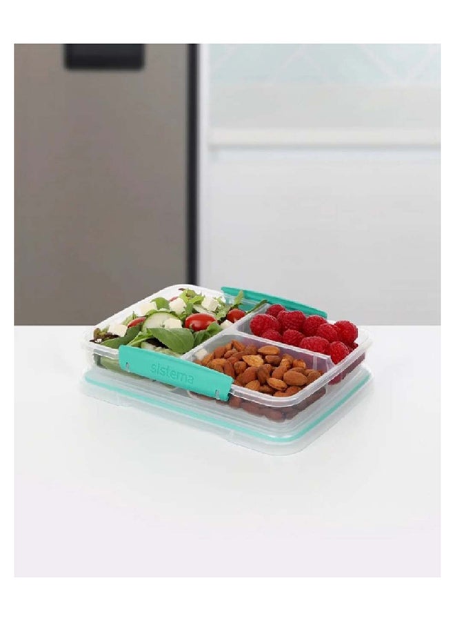sistema - Air Tight Multi Split Food Container Green - Image 1