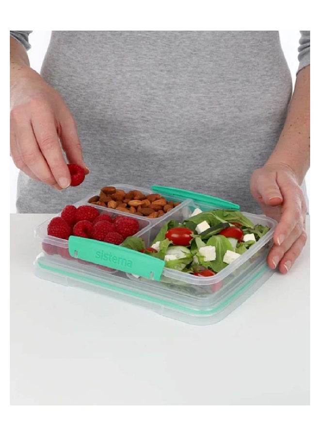 sistema - Air Tight Multi Split Food Container Green - Image 1