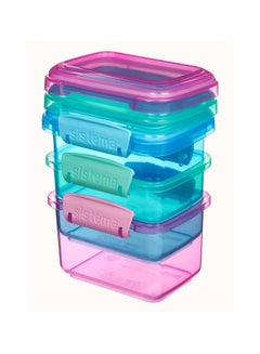 sistema Sistema Rectangular Lunch Box Coloured 3 Pack SW 400ml : Food Storage - Leak-proof - Microwave-safe - Dishwasher-safe - BPA-free Assorted  - Image 2