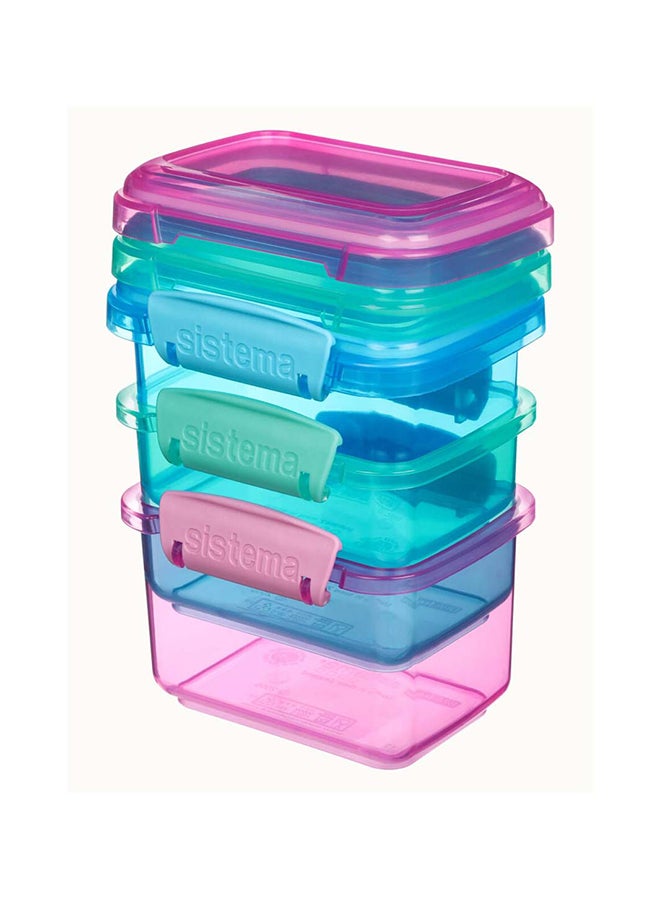 sistema - Sistema Rectangular Lunch Box Coloured 3 Pack SW 400ml : Food Storage - Leak-proof - Microwave-safe - Dishwasher-safe - BPA-free Assorted - Image 1