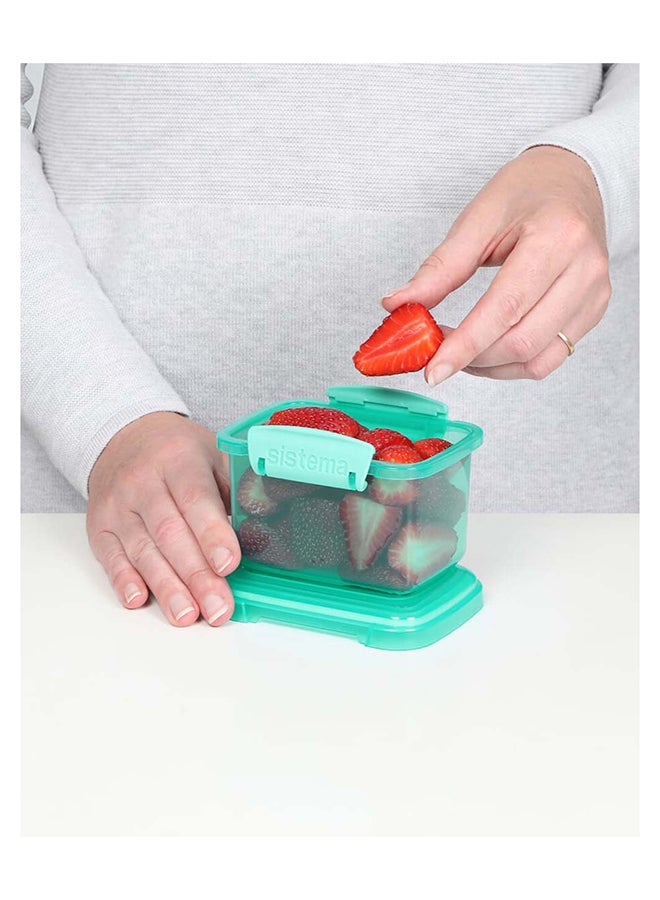 sistema - Sistema Rectangular Lunch Box Coloured 3 Pack SW 400ml : Food Storage - Leak-proof - Microwave-safe - Dishwasher-safe - BPA-free Assorted - Image 1