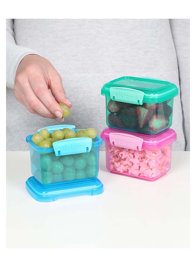 sistema - Sistema Rectangular Lunch Box Coloured 3 Pack SW 400ml : Food Storage - Leak-proof - Microwave-safe - Dishwasher-safe - BPA-free Assorted - Image 1