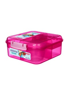 sistema Sistema Bento Cube Lunch Box 1.25L Pink : Meal Container - Leak-proof - Portable - BPA-free Multicolour  - Image 1