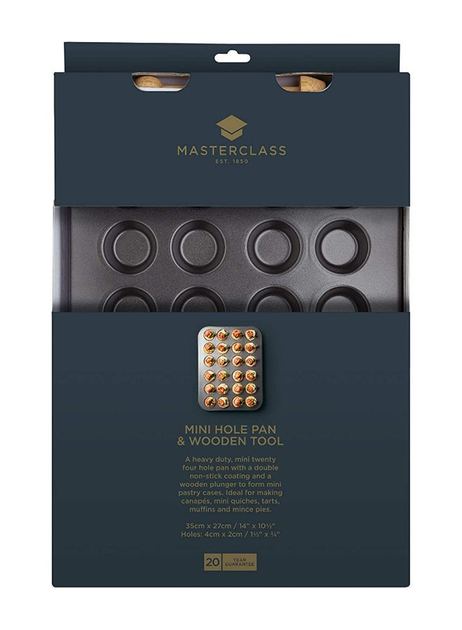 ماستر كلاس صينية لصنع قطع التارت الصغيرة مع مدقّة للعجن أسود 35x27سم - Image 4