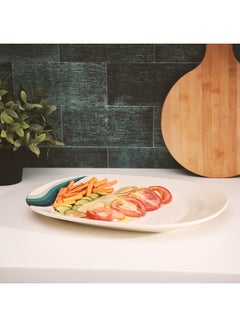 Royalford 14" Super Rays Oval Plate Multi Color Assorted Colour  - Image 5