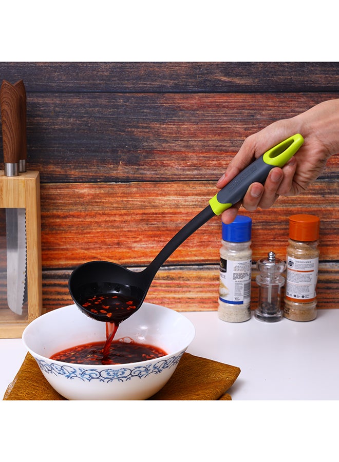 Royalford Nylon Soup Ladle Gripped Abs Handle Ergonomic Design Marks And Stain Resistant Dishwasher Safe 33.5 X 9.2 Cm - Image 5