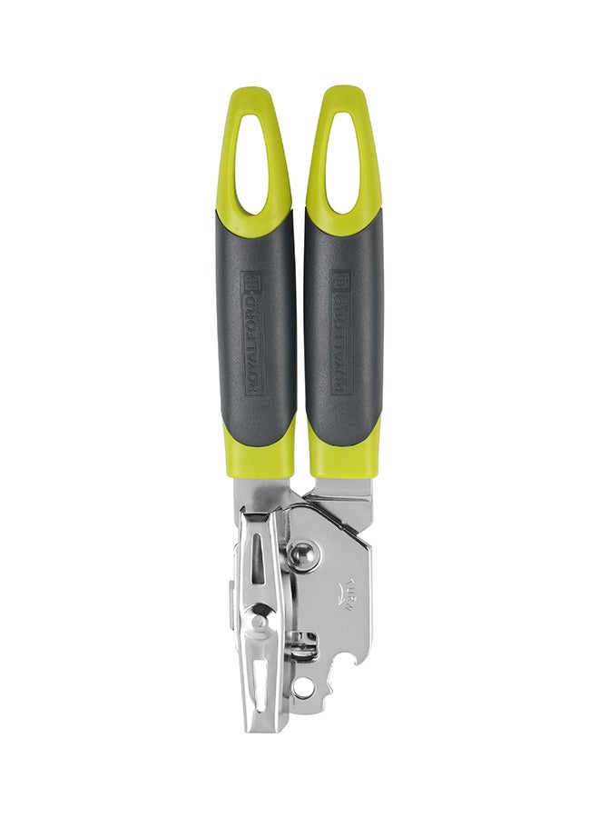 Royalford Stainless Steel Can Opener Gripped Abs Handle Marks And Stain Resistant Dishwasher Safe Multi Color 21.2X4.8 Cm - Image 1