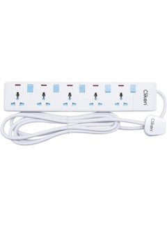 Clikon 5-Way Extension Socket White 3meter  - Image 1