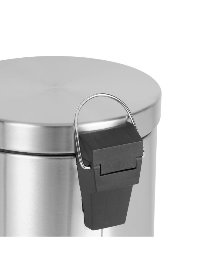 Stainless Steel Recycle Bin Silver 7Liters