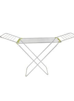 Aluminium Cloth Dryer Durable Rust Proof Iron Wire And Frame Easy Folding Sturdy Sleek And Heavy Storage Silver